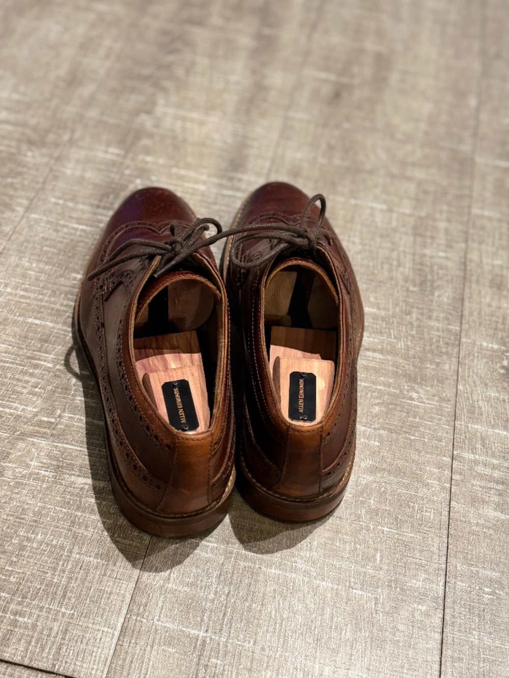 Aldo wingtip brown derby shoes